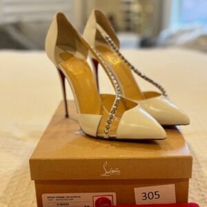 Christian Louboutin Spike Cross 100 Spike Accents D'Orsay Pumps Size 39